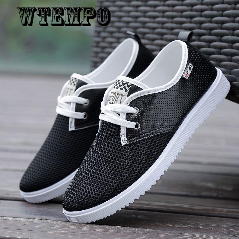 Summer Men's Casual Shoes Trend Breathable Mesh Shoes Hollow