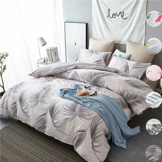 4 Piece Set of Comfortable Bedding Set Bedding Package Sheet Set Quilt Cover Pillowcase