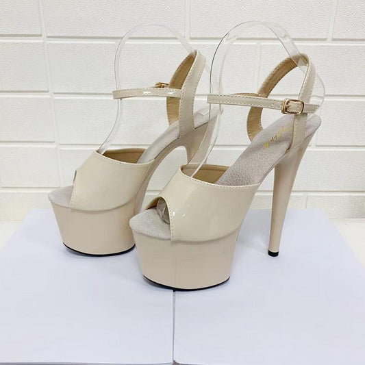 Color Pole Dance Shoes Stripper High Heels Women Sexy Show Shoes Sandals Party Club 16CM Platform High-heeled Shoes Wedding