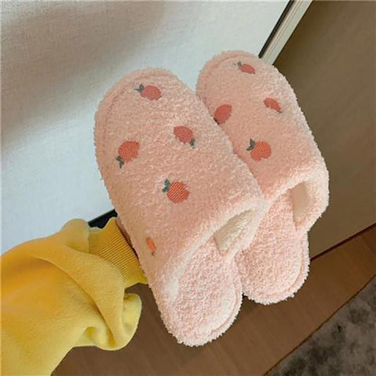 Ladies Pure Cotton Slippers Indoor Non-slip Slippers Soft Bottom Household Casual Slippers Keep Warm in Autumn and Winter