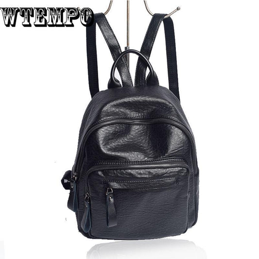 Retro Female Backpack Female Bag Female Backpack Female Bag Travel Shoulder Bag PU Leather Backpack