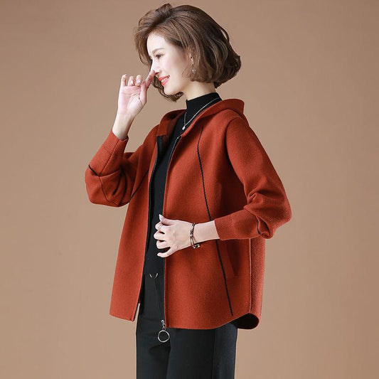 L-4XL Large Size Coat Middle-aged and Elderly Women's Coat 2021 New Spring Autumn Thin Section Solid Casual Jacket Female Tops