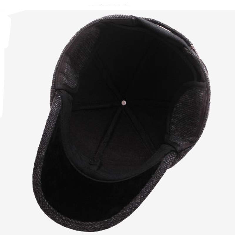 Hat Men's Autumn and Winter Middle-aged and Elderly Father and The Elderly Warm Baseball Cap Old Man Winter Cold Protection Ear Cap