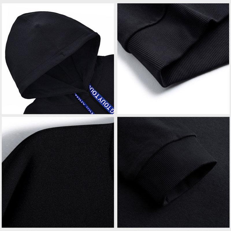 WTEMPO Spring Sweater Suit Hooded Pullover Campus Student Sportswear Casual Loose Sports Suit for Youth
