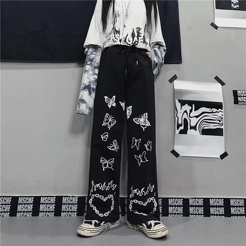 Harajuku Printed Pants Women's Pants Streetwear Woman Harem Pants Autumn Ladies Casual Pants Plus Size