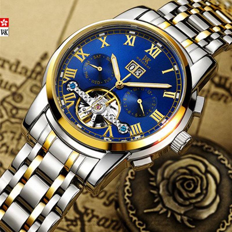 Men Watch Top Luxury Brand Fashion Sports Mechanical Watches Mens Business Steel Band Wristwatch