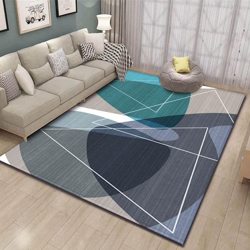 Simple Living Room Carpet Rectangular Coffee Table Floor Mats Nordic Geometric Sofa Coffee Table Bedroom Large Area Carpet