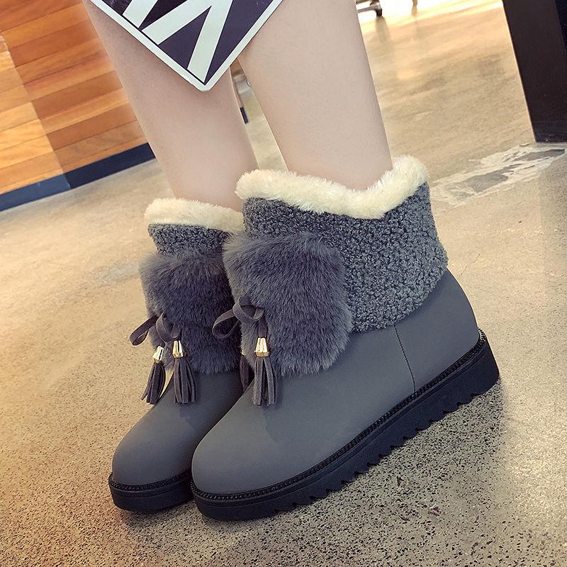 Snow Boots Female 2019 Autumn and Winter Women's Cotton Shoes Short Boots Warm Plus Velvet Boots