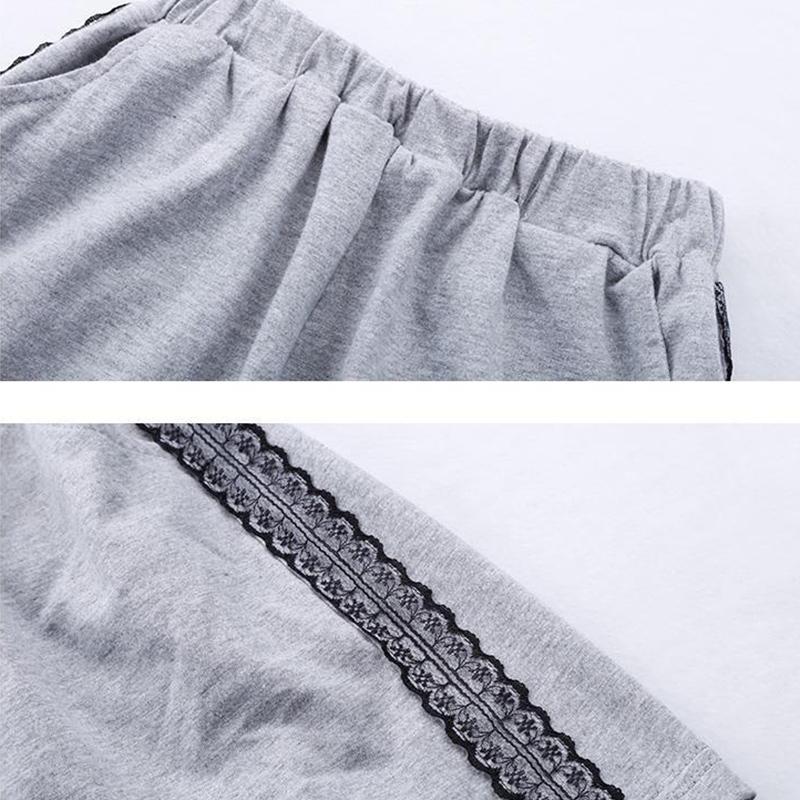 Girls' Casual Sports Suits, Summer Clothes, Big Children's Fashion, Net Red, Western Style, Loose Cotton Three Pieces