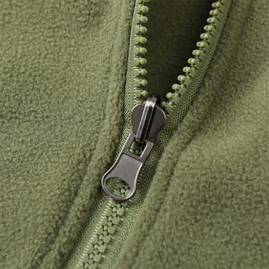 Autumn Men's Long-sleeved Sweater Cardigan Stand-up Collar Solid Color Loose Casual Polar Fleece Double-faced Fleece Sports Sweater