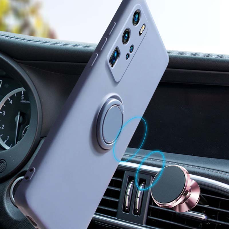 Huawei P40Pro Mobile Phone Case P30 Liquid Silicone Soft Mate30Pro All-inclusive Anti-fall Sleeve Mate20 Ring Buckle Magnetic