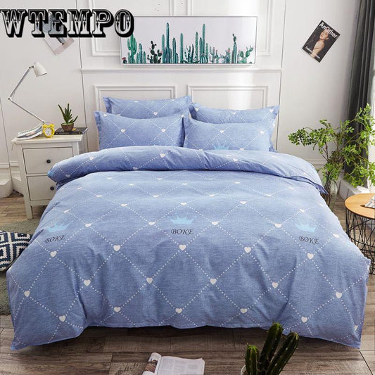 Floral Bedding Set Cotton Linens Sheet Pillowcase Comforter Covet Sets