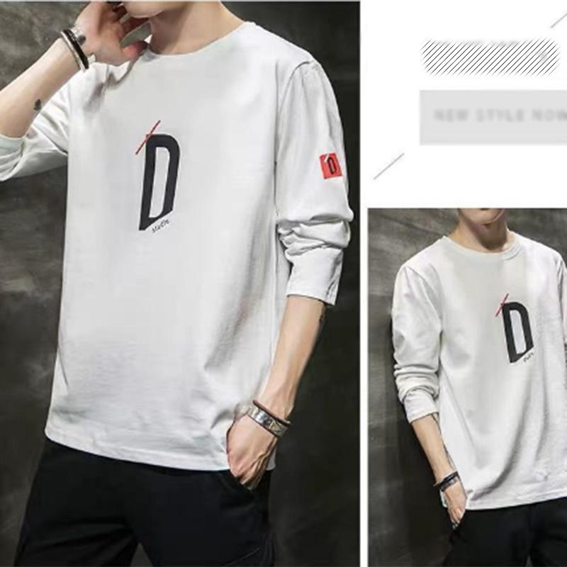 Spring and Autumn Long-sleeved T-shirt Men's Youth Sports Round Neck Bottoming Shirt Men's Top Clothes Men's T-shirt
