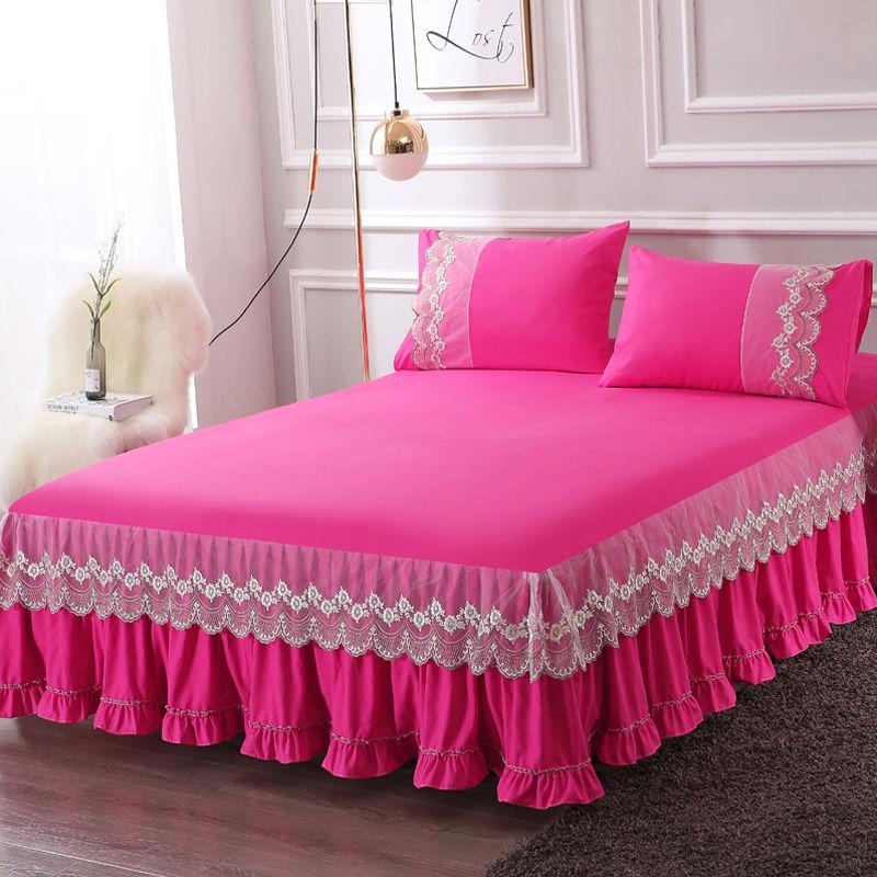 Bedroom Home Bed Skirt Korean Style Four Seasons One-piece Bedspread Lace Bed Sheet