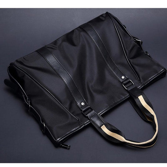 Business Briefcase Men Canvas Large Capacity Zipper Handbag Crossbody Bags Shoulder Computer Bag