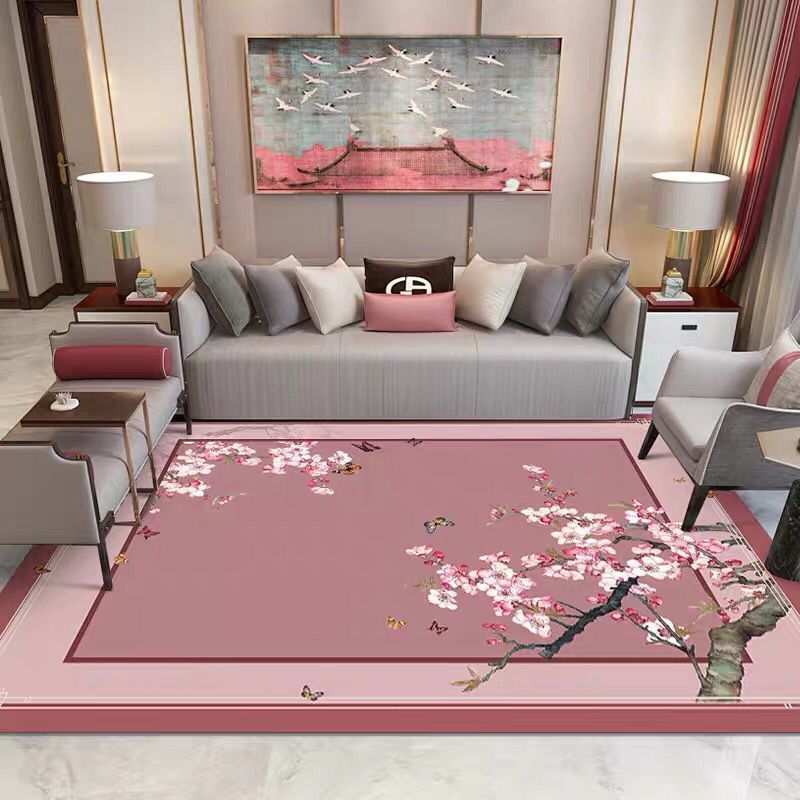 Chinese Style Carpet New Chinese Style Living Room Coffee Table Carpet Classical Retro Style Zen Tea Room Sofa Bedroom Bed Front Blanket