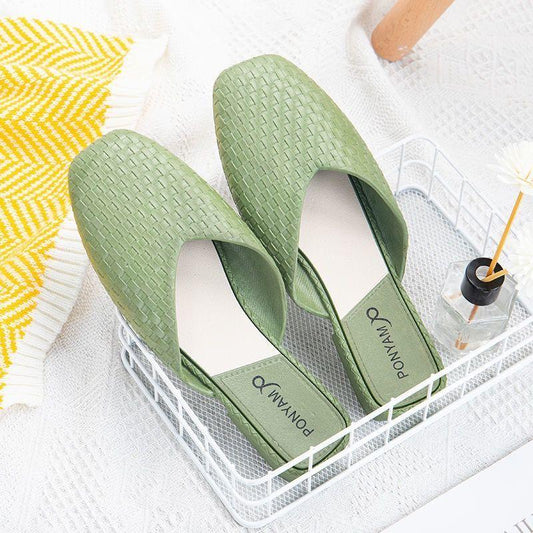 Fashion Slippers Women Summer Wear Korean Style Trend Lazy Wild Half-drag Fashion Flat Sandals and Slippers Women