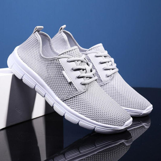 Summer Hollow Breathable Mesh Shoes Men's Large Size Casual Sports Shoes Low-cut Hole Shoes