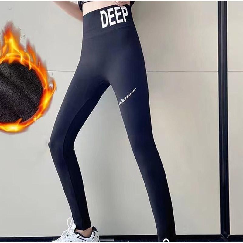Leggings for Women's Outer Wear for Autumn and Winter New Style Modal Trousers Plus Velvet Thickening High Waist Stretch Leggings Tights