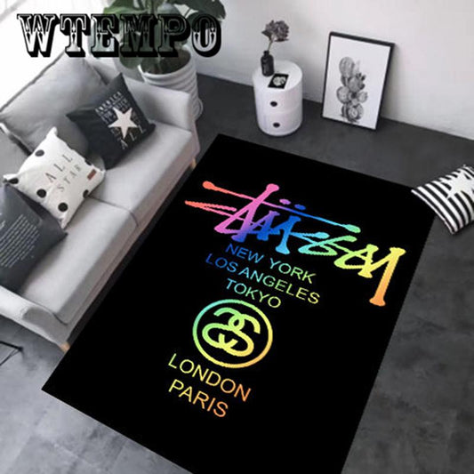 European Folk-custom Fresh Printed Carpets Rugs For Home Living Room Chair Pad