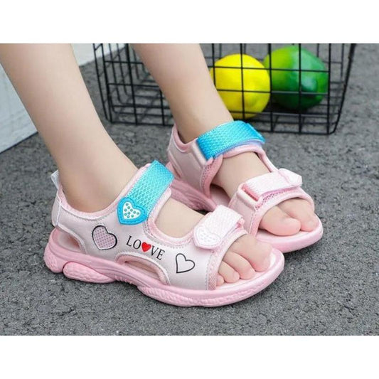 Girls' Sandals Summer Big Children's Fashion Princesses Little Girls Soft Bottom Non-slip, Open Toe Lightweight Breathable Children's Beach Sandals