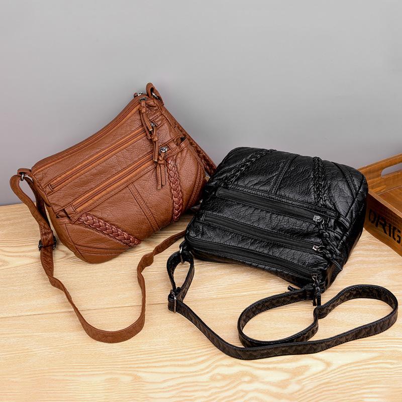 New Fashion Soft PU Leather Bags Women Shoulder Bags Luxury Handbags Women Bag Designer Crossbody Bags for Women Casual Messenger Bag