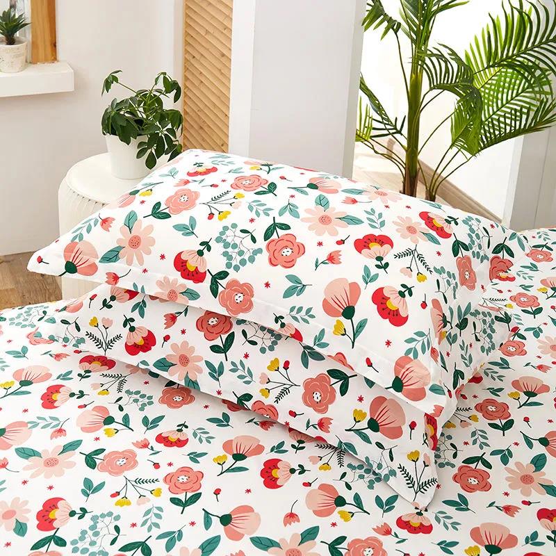 100% Cotton Pillow Cover 48x74cm Pair of Household Adult Pillowcase Cotton Student Pillow Core Cover Universal