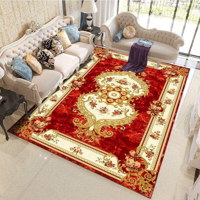 European-style Living Room Carpet Coffee Table Blanket Simple Modern Home Bedroom Room Full of Sofa Floor Mats Can Be Machine Washable Custom