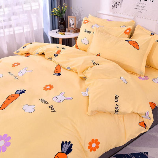 Fitted Sheet Mattress Cover Printing Bedding Linens Bed Sheets with Elastic Band Double Queen