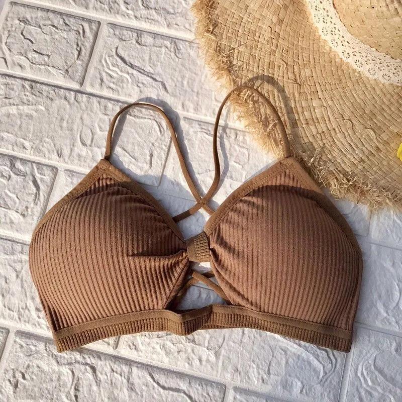 Over The Chest All Inclusive Bottoming Sexy Beautiful Back Wrapped Chest Non Steel Ring Anti Slip Sling Cross Style Fashion Hollow Out Bra