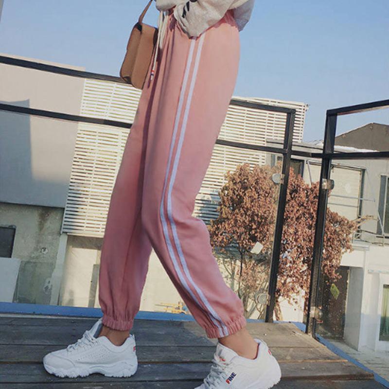 Spring and Summer New Sports Pants Girl Student Korean Version of Harajuku BF Trend Thin Section Loose Ins Trousers