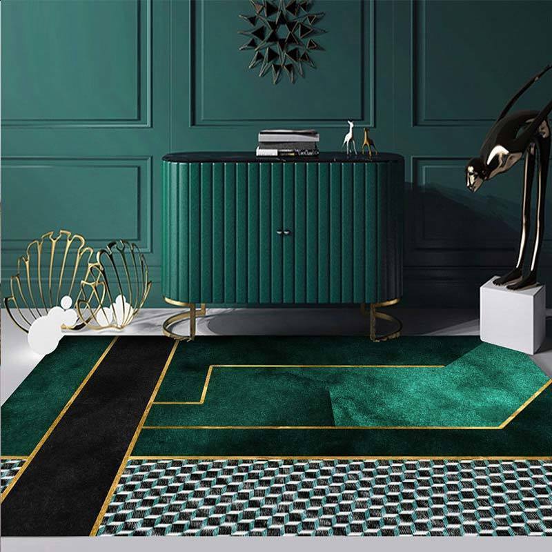 Nordic Ins Style Living Room Carpet Bedroom Light Luxury Bedside Mat Tea Geometric Blanket Room Full of Home Modern