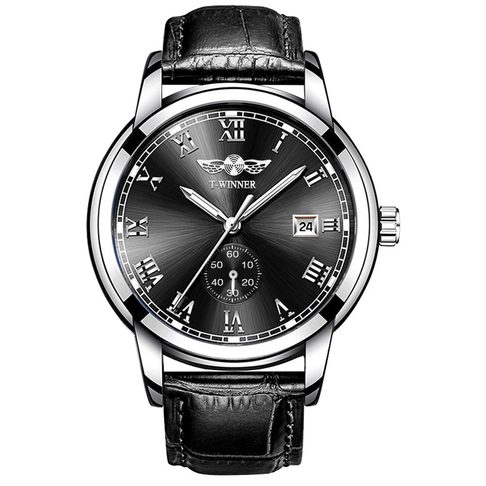 Mens Automatic Mechanical Sport Wristwatches Fashion Steel Watch