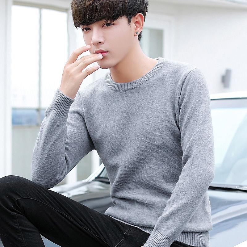 M-4XL Long Sleeved T-shirt Cotton Warm Round Neck Tee Shirt Casual Pullover Shirts