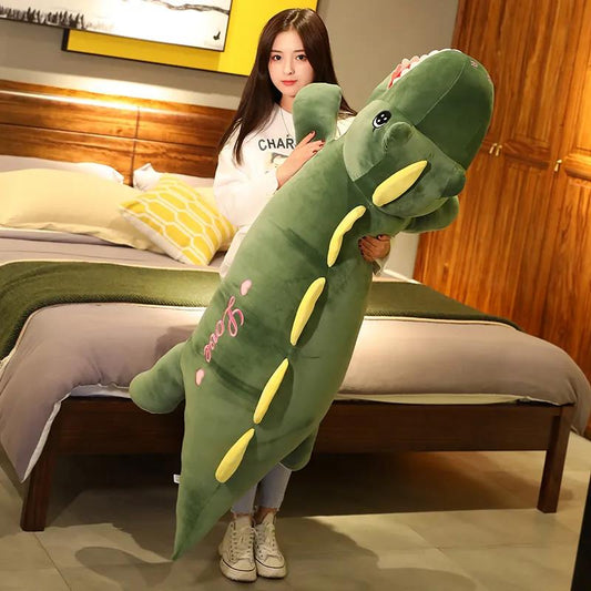 Cute Long Plush Toy Dinosaur Pillow Plush Toy Kid Sleeping Bed Dolls Children Birthday Present