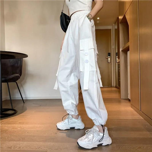 Overalls Women Are Thin and High Waist Spring and Autumn Handsome Black Loose Feet Ins Tide Leisure Sports