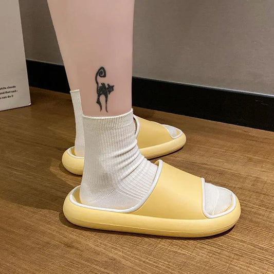 Couple Stepping on Shit Feeling Slippers Female Summer Indoor and Outdoor Wear Household Bathroom Bath Non-slip Deodorant Thick Bottom Sandals Male