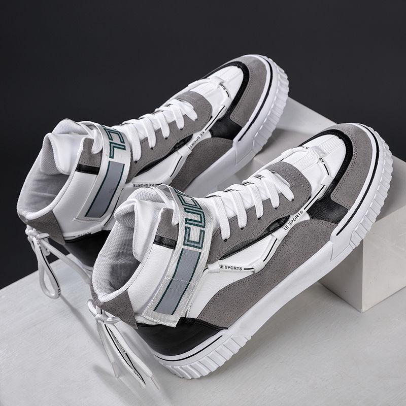 Autumn Men's Korean Style High-top Shoes Trendy Canvas Sneakers All-match Casual Shoes for Students
