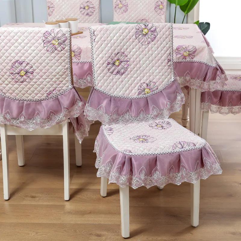 Chair Cover Seat Four Seasons General Non-slip Thickening Household European Style Stool Cushion Stitching Detachable Chair Cover