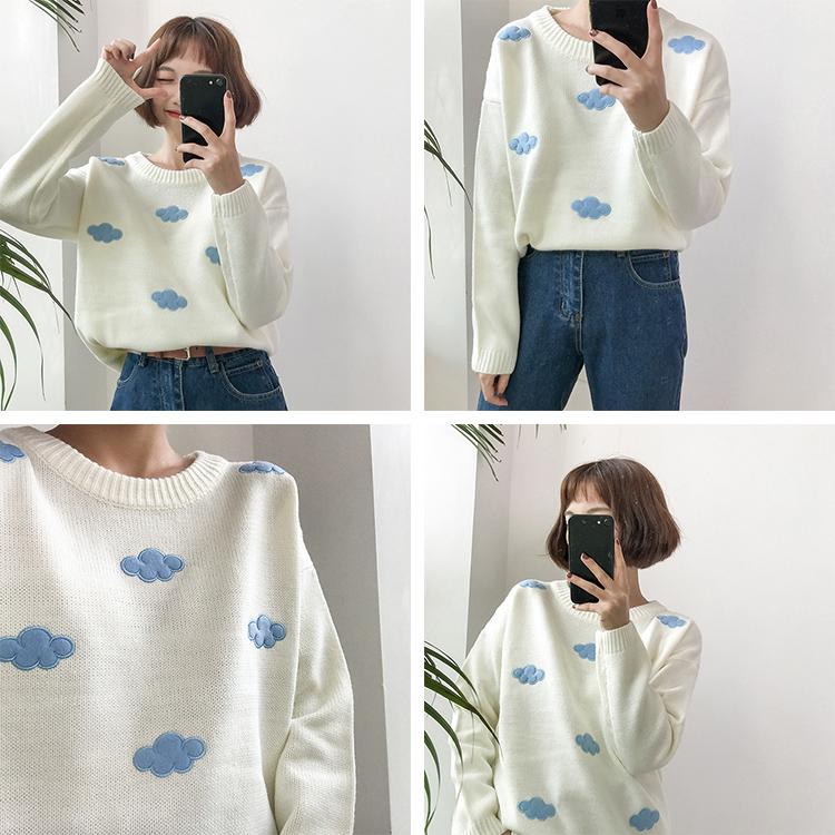 Fall Winter Women Sweaters Knitted Stylish Pullovers Minimalist Loose Casual Wild Jumpers