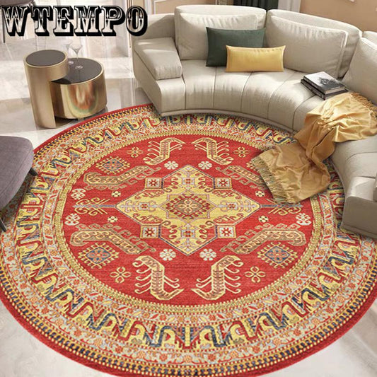 Coffee table mat soft round carpet bedroom carpet American carpet living room carpet sofa cushion