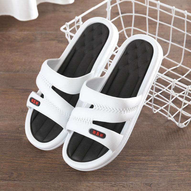 Summer Slippers for Men and Women with The Same Style, Korean Sandals and Slippers Fashion Personality Thick-soled Beach Shoes, Home Bathroom Slippers