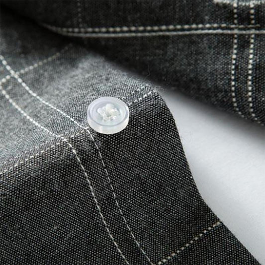 Autumn Long-sleeved Plaid Shirt Men's Slim Fit Striped Shirt Trendy Men's Shirt Jacket