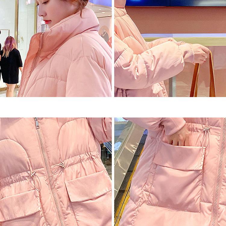 Winter Short Capless Stand-collar Down Padded Jacket Women Loose Bread Coat Stand-up Collar Loose Winter Thick Warm Cotton Jacket
