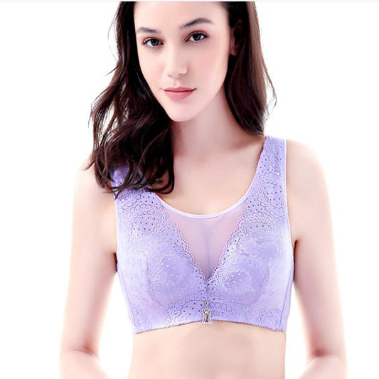 Fashion Women Sexy Lace Gathered No Trace Bra Bottom Comfortable Underwear Feel Skin-friendly