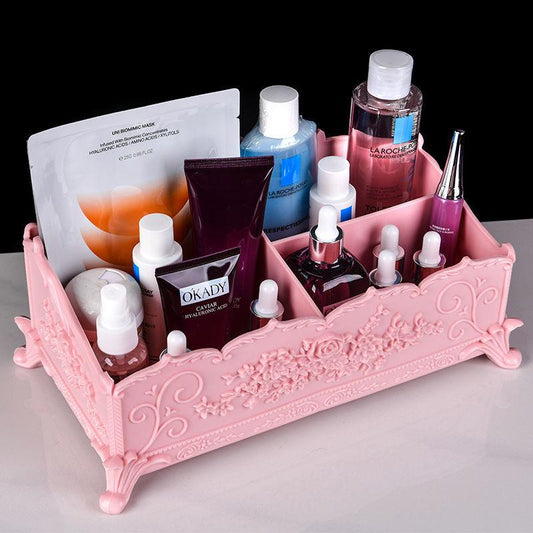 European-style Cosmetic Storage Box Creative Multi-functional Dormitory Home Desktop Storage Finishing Dressing Table Classification Box