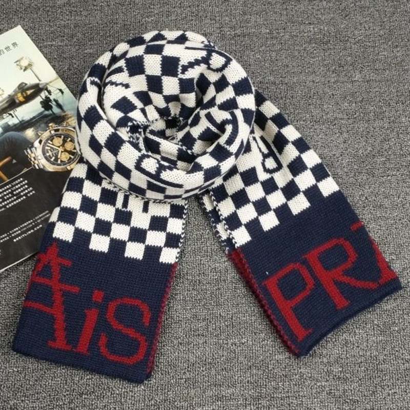 Winter Men's Classic Shawl Flow Simple Pattern Mid-length Soft Warm Scarf