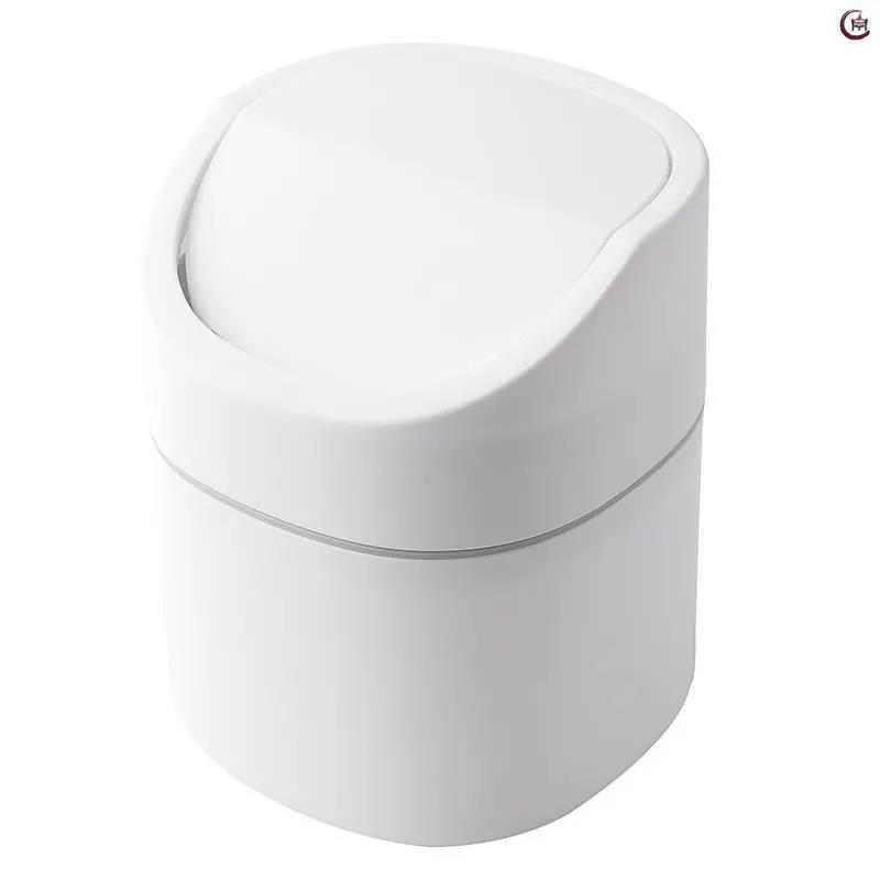 Desktop Trash Can Girl Heart Light Luxury Style Creative Desktop Household Trash Storage Bin Mini Small Trash with Lid