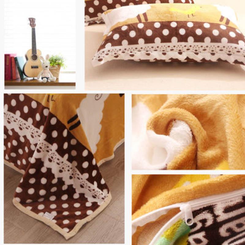 Three-piece Velvet Thick Flannel Winter Double-sided Fleece Bed Sheet Quilt Cover Pillowcase Single Bed Set