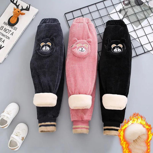 Boys Loose Self-cultivation Cold-proof Double-layer One-piece High-waist Girls Outside Campus Wear Three-layer Thickening Fashion Extra-thick